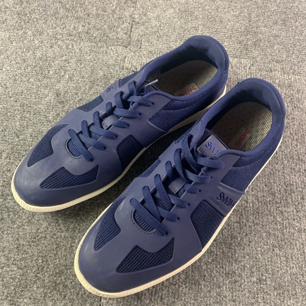 SWIMS Mens Casual Lace Up Sneakers Shoes Size 9M Blue